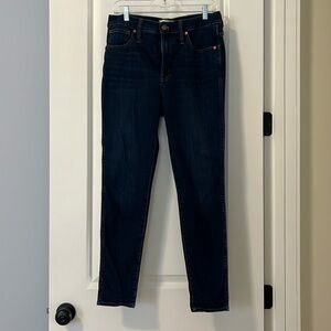 Madewell dark wash high rise skinny jeans size 30
